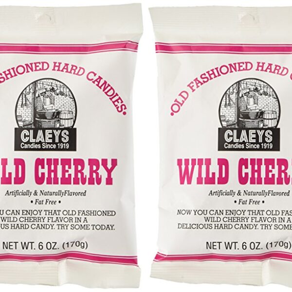 Claey's Old Fashioned Hard Candy Wild Cherry Pack of 6