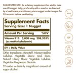 Solgar Methylcobalamin Vitamin B12 5000 mcg Nuggets - Supports Energy, Active B12 Form, Non-GMO, Vegan, Gluten & Dairy Free - 60 Count - Image 2