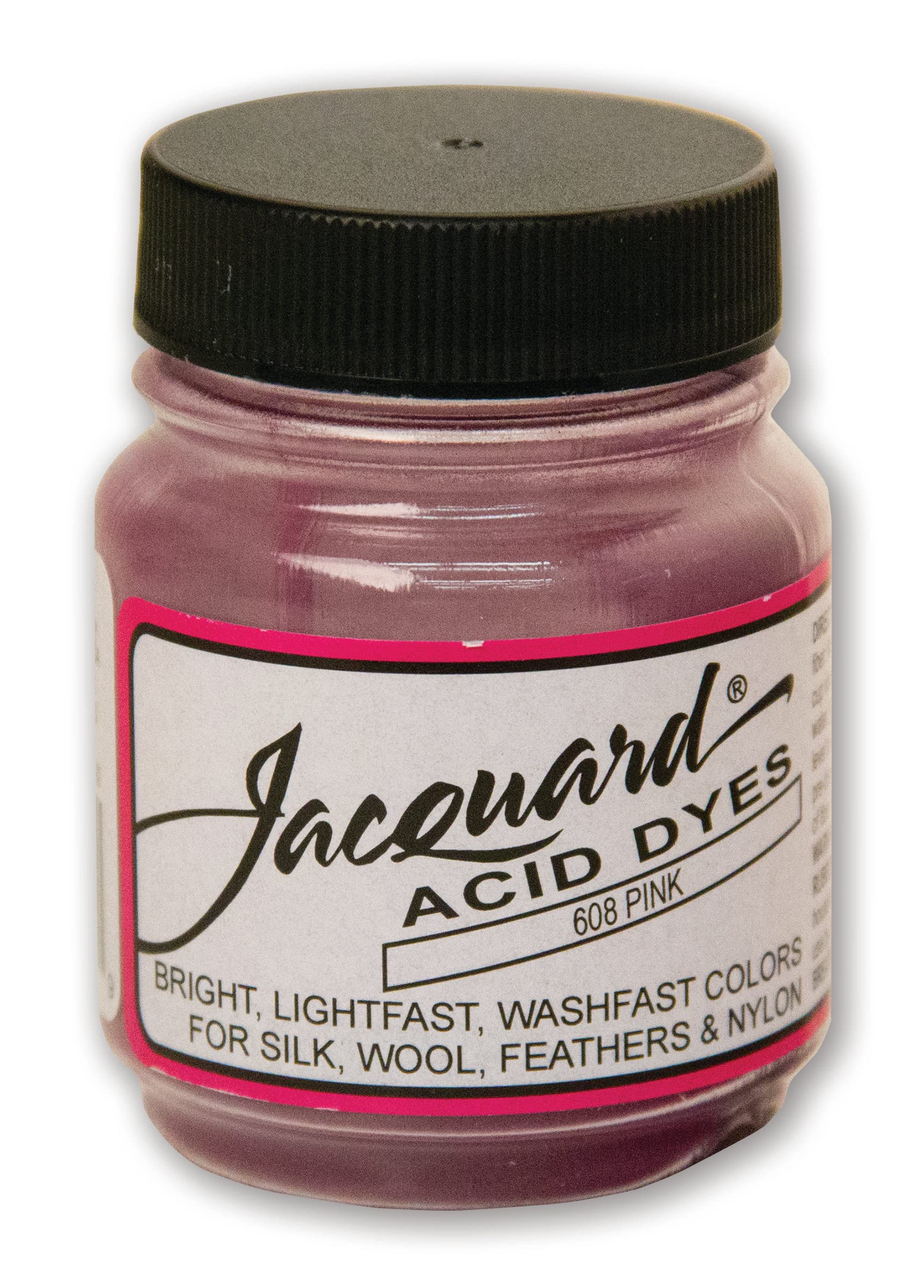 818yWt5uBdL.jpg Jacquard Acid Dye - Pink - 1/2 Oz Net Wt - Acid Dye for Wool - Silk - Feathers - and Nylons - Brilliant Colorfast and Highly Concentrated - Image 1
