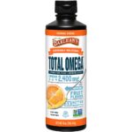 Barlean's Total Omega 3 Fish Oil Liquid Supplement, Orange Cr?me Flavored with Borage Oil and Flaxseed Oil, 2,400 mg of Omegas 3 6 9 EPA and DHA Plus GLA, 16 oz