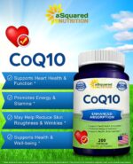 aSquared Nutrition CoQ10 (400mg Max Strength, 200 Capsules) - High Absorption Vegan Coenzyme Q10 Powder - Ubiquinone Supplement Pills, Extra Antioxidant CO Q-10 Enzyme Vitamin Tablets, Coq 10 400 mg - Image 2