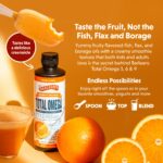 Barlean's Total Omega 3 Fish Oil Liquid Supplement, Orange Cr?me Flavored with Borage Oil and Flaxseed Oil, 2,400 mg of Omegas 3 6 9 EPA and DHA Plus GLA, 16 oz - Image 3