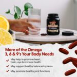Barlean's Total Omega 3 6 9 Fish Oil Supplement Softgels Blended with Borage and Flaxseed Oil, 1,000 mg Omegas ALA, EPA, DHA and GLA for Joint Support Supplements and Heart Health, 90 Count - Image 4