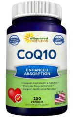 aSquared Nutrition CoQ10 (400mg Max Strength, 200 Capsules) - High Absorption Vegan Coenzyme Q10 Powder - Ubiquinone Supplement Pills, Extra Antioxidant CO Q-10 Enzyme Vitamin Tablets, Coq 10 400 mg