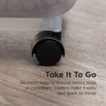 IRIS USA WeatherPro Airtight Dog Food Storage Container, Up to 42 lbs, Attachable Wheels, For Dog Cat Bird and Other Pet Food Storage Bin, Keep Fresh, Translucent Body, Green - Image 5