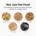 IRIS USA WeatherPro Airtight Dog Food Storage Container, Up to 42 lbs, Attachable Wheels, For Dog Cat Bird and Other Pet Food Storage Bin, Keep Fresh, Translucent Body, Green - Image 6