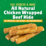Lucky Premium Treats Chicken Wrapped Dog Treats ? USA Made Raw Hide Sticks for Medium Dogs ? Long Lasting, Preservative Free Dog Treats ? 32 Chews - Image 2