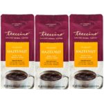 Teeccino Hazelnut Chicory Coffee Alternative - Ground Herbal Coffee That?s Prebiotic, Caffeine Free & Acid Free, Medium Roast, 11 Ounce (Pack of 3)