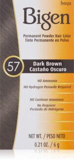 Bigen Powder Hair Color #57 Dark Brown 0.21oz (2 Pack)