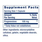 Life Extension Pregnenolone - Hormone balance supplement for healthy hormone levels, 100 mg - Hormone balance, memory, focus, cognitive health - Gluten-free, Non-GMO, 100 capsules - Image 2