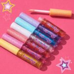 Expressions 7pc Fruity Flavored Lip Gloss Set - Lip Gloss in Assorted Fruity Flavors, Non Toxic Makeup for Kids & Teens - Image 5