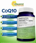 aSquared Nutrition CoQ10 (400mg Max Strength, 200 Capsules) - High Absorption Vegan Coenzyme Q10 Powder - Ubiquinone Supplement Pills, Extra Antioxidant CO Q-10 Enzyme Vitamin Tablets, Coq 10 400 mg - Image 5