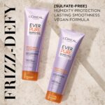 L'Oreal Paris Sulfate Free Frizz Defy Conditioner, Frizz Control Hair Care with Marula Oil, EverPure, 8.5 Fl Oz (Packaging May Vary) - Image 2