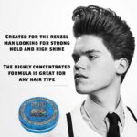Reuzel Blue Strong Hold Water Soluble Pomade, Hair Holding Wax For Men, 1.3 oz - Image 2