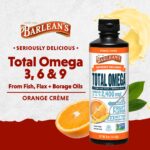 Barlean's Total Omega 3 Fish Oil Liquid Supplement, Orange Cr?me Flavored with Borage Oil and Flaxseed Oil, 2,400 mg of Omegas 3 6 9 EPA and DHA Plus GLA, 16 oz - Image 2