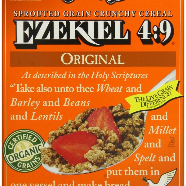 Food For Life Ezekiel 4:9 Organic Sprouted Whole Grain Cereal, Original, 16-Ounce Boxes (Pack of 6)