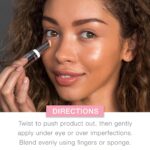 Neutrogena Hydro Boost Hydrating Concealer Stick for Dry Skin, Oil-Free, Lightweight, Non-Greasy and Non-Comedogenic Cover-Up Makeup with Hyaluronic Acid, 20 Light, 0.12 Oz - Image 6